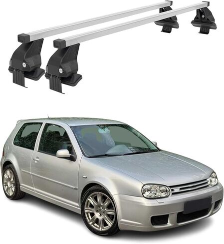 OMAC Smooth Roof Racks Cross Bars Carrier for VW Golf Mk4 1998-2006 Hatchback Black in Saudi Arabia