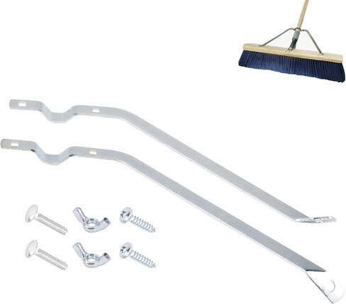 11091 Push Broom Handle Brace L & R, for 18" Through 36" Floor and Garage Sweeps, Easy Installation in Kuwait