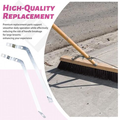 11091 Push Broom Handle Brace L & R, for 18" Through 36" Floor and Garage Sweeps, Easy Installation in Kuwait