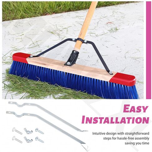 11091 Push Broom Handle Brace L & R, for 18" Through 36" Floor and Garage Sweeps, Easy Installation in Kuwait