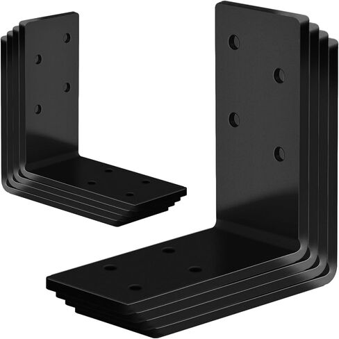 20 Pack L Brackets 3x3 for Wood Framing, Heavy Duty Corner Angle, Corner Brace 90 Degree Iron Bracket for Wood Beam with Holes Outdoor Black in Saudi Arabia