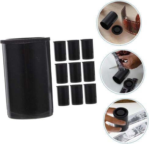 Holibanna 10Pcs Film Canisters Durable Plastic Storage Case with Lids for Film Compact and Impact Resistant Film Container for Photographers and Film Enthusiasts in Kuwait
