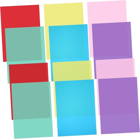 12 Pcs Color Correction Gel Filter Film Sheets for Lighting PVC Diffuser Gels Classroom and Studio Light Dimming Filters Suitable for Photography and Video in Saudi Arabia