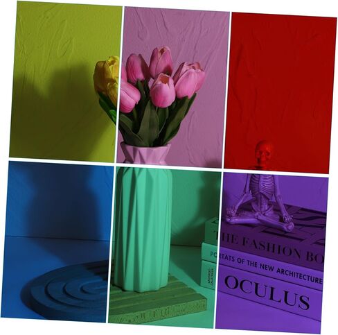 12 Pcs Color Correction Gel Filter Film Sheets for Lighting PVC Diffuser Gels Classroom and Studio Light Dimming Filters Suitable for Photography and Video in Saudi Arabia