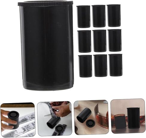 10Pcs Film Canisters with Lids Protective Storage Case for Camera Film Impact Resistant Compact Design for for Photography Enthusiasts in Saudi Arabia