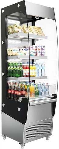 ثلاجة عرض تجارية Uptreman 7.8 قدم مكعب. مبرد تجاري بسعة 220 لترًا مزودًا بإضاءة LED، وأرفف قابلة للتعديل، وباب زجاجي، ومدرج في قائمة ETL NSF، للمطاعم، ومتجر الفاكهة، والسوبر ماركت (OA78) in Kuwait