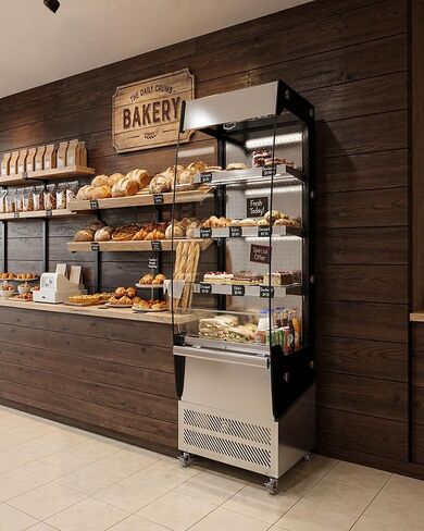 ثلاجة عرض تجارية Uptreman 7.8 قدم مكعب. مبرد تجاري بسعة 220 لترًا مزودًا بإضاءة LED، وأرفف قابلة للتعديل، وباب زجاجي، ومدرج في قائمة ETL NSF، للمطاعم، ومتجر الفاكهة، والسوبر ماركت (OA78) in Kuwait