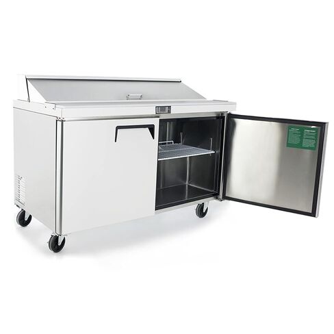 Atosa MSF8303GR 60" Sandwich & Salad Prep Table Refrigerator for Restaurant Hotel Deli Cafeteria | 2-Door 2-Shelf, 10" Cutting Board, 16 (1/6 Size) Pans, 17.2 Cu Ft Capacity | Stainless Steel, 115v in Saudi Arabia