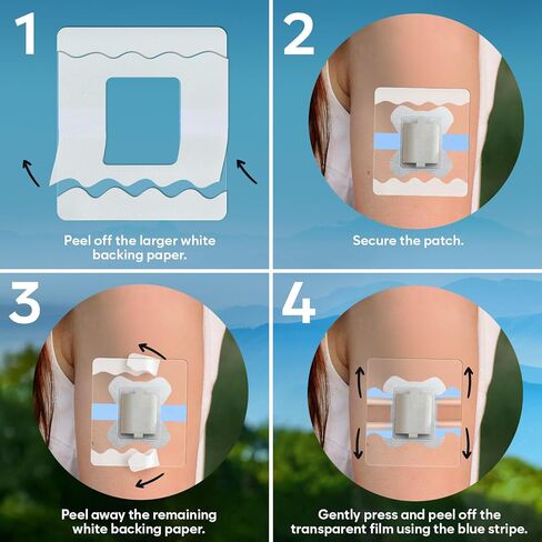 Adamson 30 Pack Tandem Mobi Adhesive Sleeve Patches – Waterproof, Transparent & Breathable Overpatches for Tandem Mobi Pump | Latex-Free Skin Adhesive for Pump in Kuwait