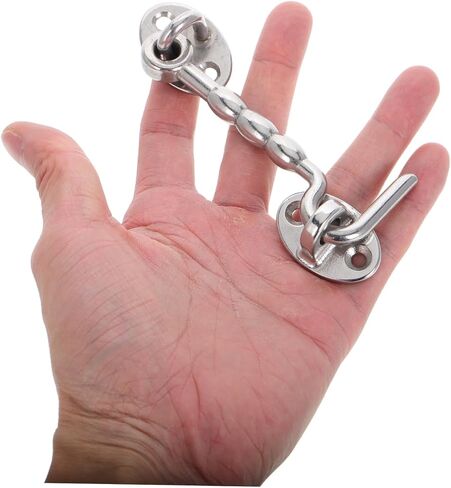 BESTonZON 316 Stainless Steel Hook and Eye Latch for Doors and Windows Heavy Duty Door Lock with Mounting Screws Windproof Hook for Garden Gates and RVs in Saudi Arabia