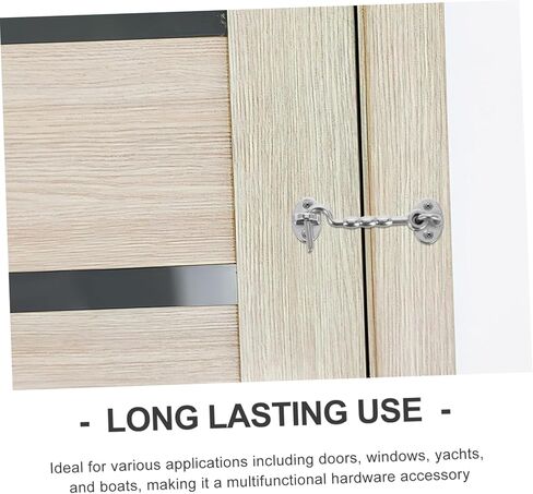 BESTonZON 316 Stainless Steel Hook and Eye Latch for Doors and Windows Heavy Duty Door Lock with Mounting Screws Windproof Hook for Garden Gates and RVs in Saudi Arabia