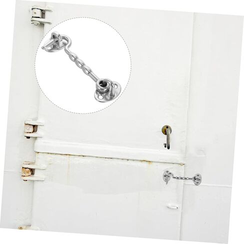BESTonZON 316 Stainless Steel Hook and Eye Latch for Doors and Windows Heavy Duty Door Lock with Mounting Screws Windproof Hook for Garden Gates and RVs in Saudi Arabia