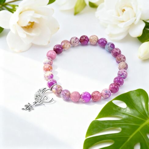 PARTNER Rising Phoenix Bracelet Firebird Jewelry Mythology Charm Pendant for Women Fantasy Jewelry Spiritual Gift for Bird Lovers Guardian Angel Protection Birthday Gift in Saudi Arabia