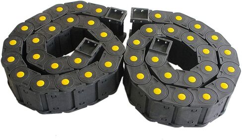 4Pcs R55 25mm x 57mm(Inner) Drag Chain Cable Carrier Enclosed Type 1 Meter/39.4 inch Length Cable Wire Carrier Drag Chain with End Connectors for CNC Machine in Kuwait
