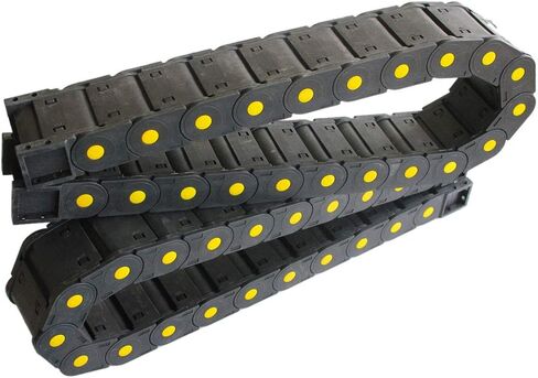 4Pcs R55 25mm x 57mm(Inner) Drag Chain Cable Carrier Enclosed Type 1 Meter/39.4 inch Length Cable Wire Carrier Drag Chain with End Connectors for CNC Machine in Kuwait