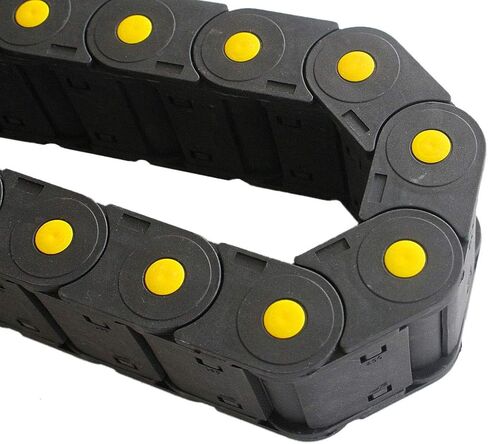 4Pcs R55 25mm x 57mm(Inner) Drag Chain Cable Carrier Enclosed Type 1 Meter/39.4 inch Length Cable Wire Carrier Drag Chain with End Connectors for CNC Machine in Kuwait