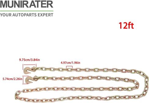 munirater G70 5/16 Inch 12-Foot Truck Trailer Chain Replacement for Automotive Towing Chain Engineering Vehicle Rescue Chain Heavy-Duty Traction Chain in Saudi Arabia