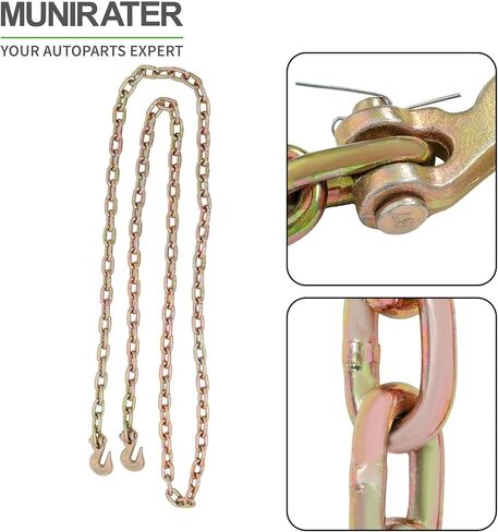 munirater G70 5/16 Inch 12-Foot Truck Trailer Chain Replacement for Automotive Towing Chain Engineering Vehicle Rescue Chain Heavy-Duty Traction Chain in Saudi Arabia