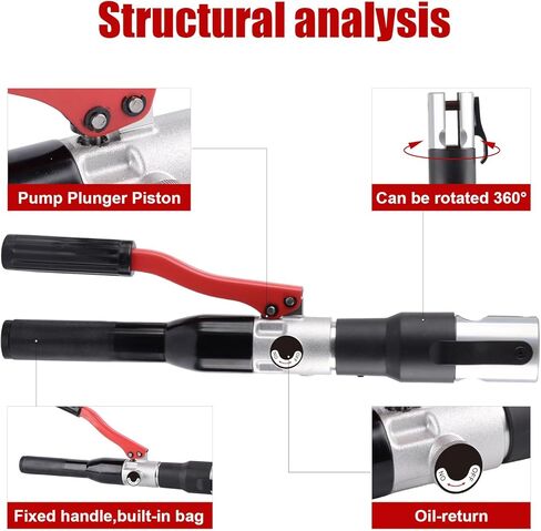 أداة تجعيد الأنابيب الهيدروليكية | تخفيف الضغط التلقائي بقدرة 65 ميجا باسكال | فك 1/2 بوصة، 3/4 بوصة، 1 بوصة لتركيبات الأنابيب النحاسية | كماشة مكشكشة مع قاطع الأنابيب (KZ-1930S) in Kuwait