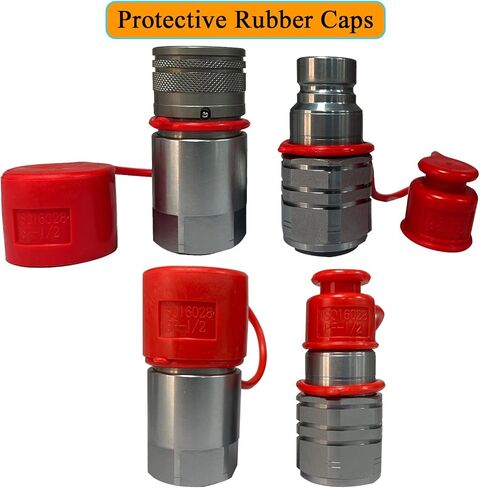 1/2 "NPT مقرنة هيدروليكية توصيل سريع وجه مسطح تركيبات الموصلات متوافقة مع Bobcat Skid Steer (ISO 16028) in Kuwait