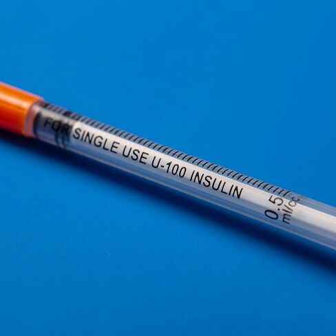 0.5ml Syringe with 31Ga 1/2 Inch Needles, Sterile Individual Packaging for Lab Supplies, Pack of 100 in Kuwait