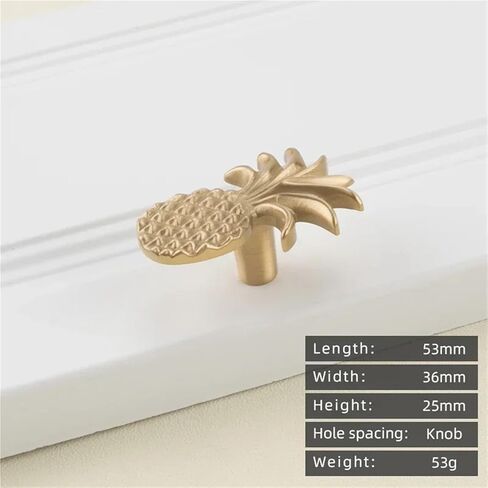 خزانة نحاسية صلبة مقبض سحب درج باب ذهبي 1 قطعة (3-L-53mm) in Saudi Arabia
