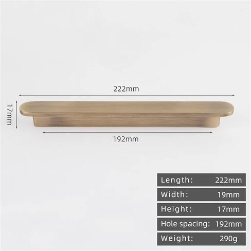 الصلبة النحاس عادي خزانة خزانة درج ناعم مقبض الأثاث العتيقة 1 قطعة (8825-192-Antique) in Kuwait