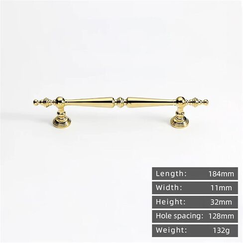 Solid Brass Cabinet Handle Bright Silver Drawer Long Gold 1Pcs(1023-128-PVD) in Saudi Arabia
