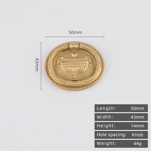 الرجعية الصلبة النحاس ثقب واحد سحب درج خزانة المطبخ مقبض العتيقة 1 قطعة (L2090-BB) in Saudi Arabia