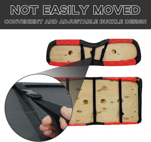 EZGO TXT Seat Covers, EZGO TXT Golf Cart Seat Covers for 1994-2013 EZGO TXT OEM Ordinary Seat, Marine Grade Vinyl Leather, Anti-Scratch/Anti-Fading/Easy to Install, Diamond/Red(4PCS/Front & Rear) in Kuwait