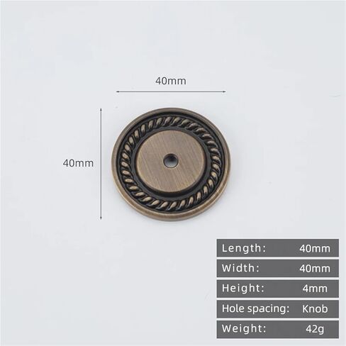 العتيقة النحاس الرجعية خزانة الأثاث الصلبة الأجهزة مقبض درج 1 قطعة (Base-2-Antique) in Saudi Arabia