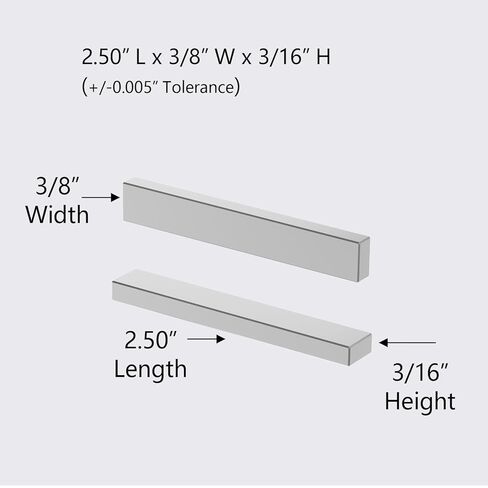 مغناطيس N52 - 2.5 بوصة طول × 3/8 بوصة عرض × 3/16 بوصة ارتفاع - 6 عبوات، مغناطيس أظافر قوي من النيوديميوم، مغناطيس أرضي نادر قوي مستطيل، مغناطيس كتلة نيوديميوم صناعي كبير وشديد التحمل in Kuwait