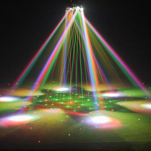 مصابيح دي جي برأس متحرك، مصباح مسرح LED Rualin 150 وات 4 في 1 مع شعاع أذرع RGBW 6، ضوء عين النحل، نجمة حمراء خضراء وستروب كهرمان أبيض، جهاز تحكم عن بعد وDMX لإضاءة مسرح DJ لحفلات الديسكو in Kuwait