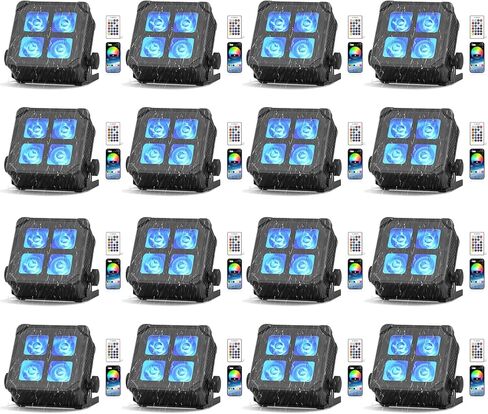 Wireless Battery Powered LED 60W Uplights, 6000mAh RGBWA+UV Rechargeable APP DMX Control Waterproof Par Lights for Stage, Weddings, DJ, Church, Indoor/Outdoor Events in Saudi Arabia