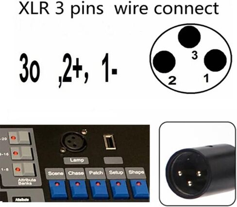 22 بوصة XLR 3pin الزاوية اليمنى مصباح معقوفة المرحلة خلاط DJ و باخرة ضوء وحدة التحكم ضوء لتسجيل الاستوديو (منفذ XLR 3PIN) in Kuwait