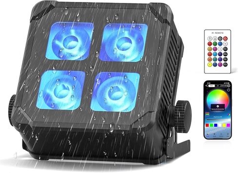 Wireless Battery Powered LED 60W Uplights, 6000mAh RGBWA+UV Rechargeable APP DMX Control Waterproof Par Lights for Stage, Weddings, DJ, Church, Indoor/Outdoor Events in Saudi Arabia