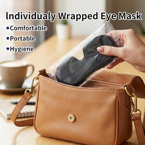 36 Pack Disposable Eye Masks for Sleep, Blackout Blindfolds for Men Women Sleeping Mask Bulk, Soft Blind Fold Night Eye Shade Cover for Travel Games Party in Kuwait