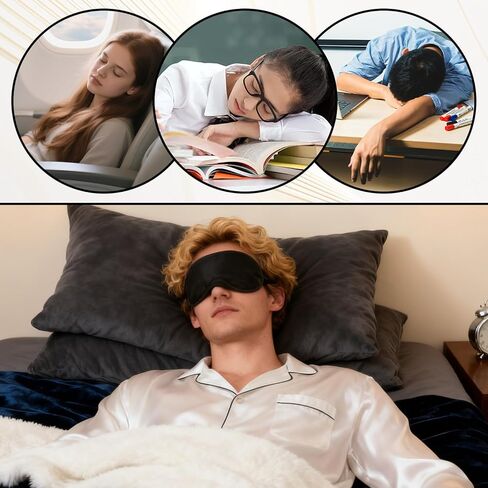 عبوة من 20 قناع نوم معصوب العينين لألعاب الحفلات والسفر وفريق النوم ومستلزمات الحفلات - أغطية العين للنوم مع حزام قابل للتعديل - أقنعة نوم للنساء والرجال والأطفال، أسود in Kuwait