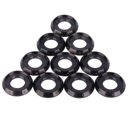 10Pcs Titanium Flange Washer M5 M6 M8 M10 Spacer Washer for Motorcycle Car (Gold, M5) in Saudi Arabia