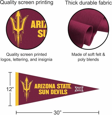 Arizona State Sun Devils Big 12 Logo Pennant Flag in Saudi Arabia