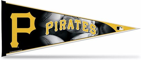 راية من اللباد الناعم من Pittsburgh Pirates، تصميم أساسي، 12x30 بوصة، سهلة التعليق، مرخصة رسميًا، صنع في الولايات المتحدة الأمريكية in Saudi Arabia