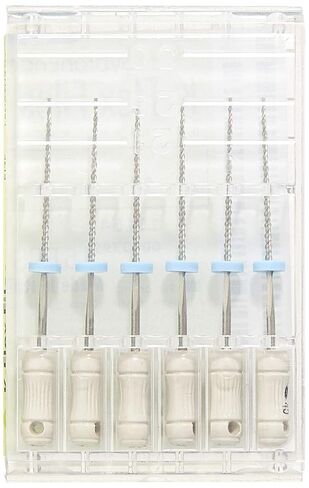 15154 Endo Hand K-Flex File، مستدق 0.02 مم، طول 25 مم، من الفولاذ المقاوم للصدأ، مقاس الطرف #45، أبيض (عبوة من 6 قطع) in Saudi Arabia
