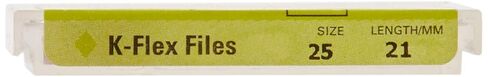15306 Endo Hand K-Flex File, 0.02 mm Taper, 21 mm Length, Stainless Steel, 25 Tip Size, Red (Pack of 6) in Saudi Arabia