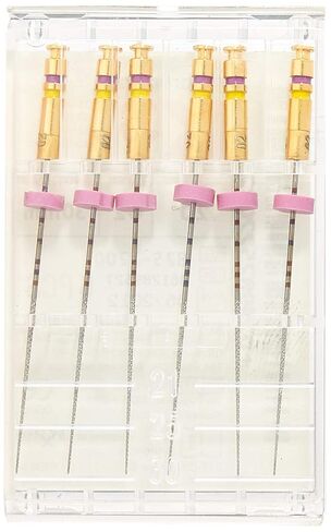 825-2200 K3 NiTi Endo File, 0.02 mm Taper, Pink Taper, #20 Tip Size, Yellow Tip Color, Nickel-Titanium, 30 mm Length (Pack of 6) in Saudi Arabia