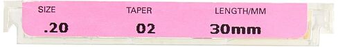 825-2200 K3 NiTi Endo File, 0.02 mm Taper, Pink Taper, #20 Tip Size, Yellow Tip Color, Nickel-Titanium, 30 mm Length (Pack of 6) in Saudi Arabia