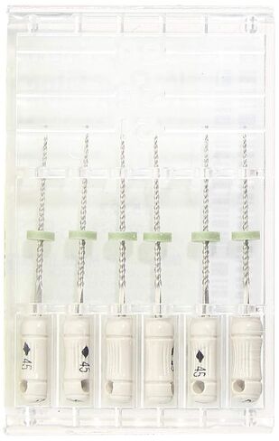 15322 ملف Endo Hand K-Flex، مستدق 0.02 مم، طول 21 مم، من الفولاذ المقاوم للصدأ، مقاس 45 طرف، أبيض، عبوة من 6 قطع in Saudi Arabia
