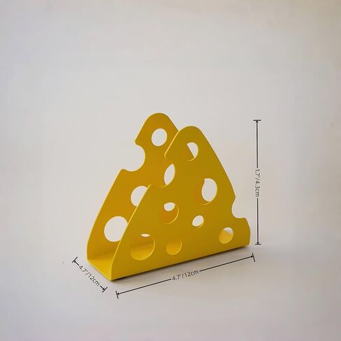 حامل مناديل على شكل جبنة صفراء معدنية لطيفة على الطاولة للطاولة/موزع مناديل قائم بذاته in Kuwait