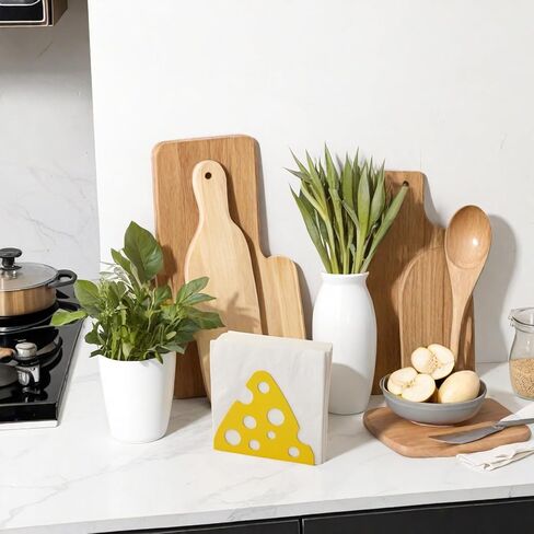 حامل مناديل على شكل جبنة صفراء معدنية لطيفة على الطاولة للطاولة/موزع مناديل قائم بذاته in Kuwait