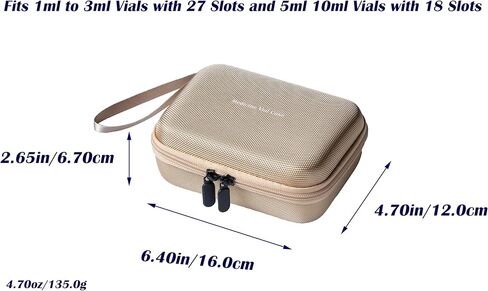 حافظة حامل قوارير طبية صفراء للثلاجة، تناسب قوارير من 1 مل إلى 10 مل لتخزين الببتيد والأنسولين وGLP-1، حامل 20 قارورة، مع حزام يد وشعار in Kuwait