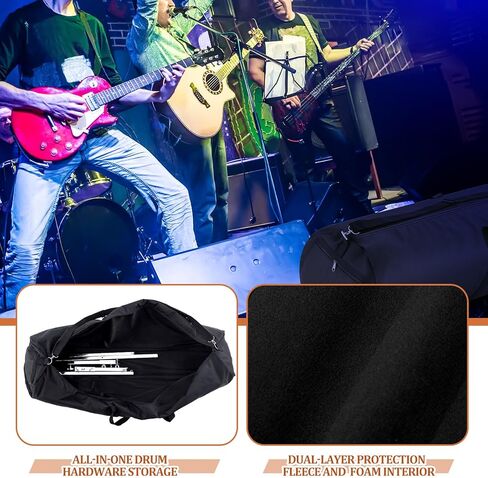 حقيبة طبلة متينة مقاس 50 بوصة مجموعة طبلة حقيبة حمل كبيرة مع حزام كتف قابل للإزالة لحوامل الصنج in Kuwait